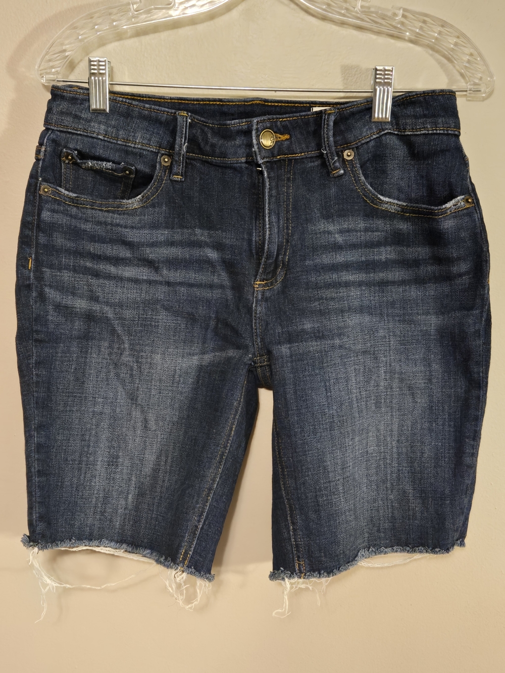 Cosmic Blue Love Classic Dark Blue Denim  Cut-Off Shorts